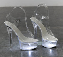 Load image into Gallery viewer, Light Up Glowing Shoes Woman Luminous Clear Sandals Women Platform Shoes Clear High Heel Transparent Stripper Wedding Shoes