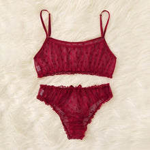 Load image into Gallery viewer, LOPNT New Sexy lingerie erotic underwear Polka Dot Mesh Frill Trim Lace lingerie set top lace invisible bra set bras for women