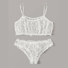 Load image into Gallery viewer, LOPNT New Sexy lingerie erotic underwear Polka Dot Mesh Frill Trim Lace lingerie set top lace invisible bra set bras for women