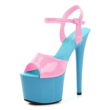 Load image into Gallery viewer, Stripper Heels Women Shoes 2020 Summer Platform High Heels Sandals Thin-heeled 15cm Mixed Colors Sexy Waterproof Dance Slippers