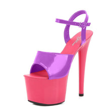 Load image into Gallery viewer, Stripper Heels Women Shoes 2020 Summer Platform High Heels Sandals Thin-heeled 15cm Mixed Colors Sexy Waterproof Dance Slippers