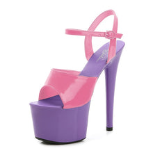 Load image into Gallery viewer, Stripper Heels Women Shoes 2020 Summer Platform High Heels Sandals Thin-heeled 15cm Mixed Colors Sexy Waterproof Dance Slippers