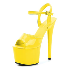 Load image into Gallery viewer, Stripper Heels Women Shoes 2020 Summer Platform High Heels Sandals Thin-heeled 15cm Mixed Colors Sexy Waterproof Dance Slippers