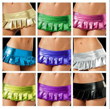 Load image into Gallery viewer, Women Hot Sexy Latex Skirts Suit Pole Dance Clubwear Patent Leather Micro Mini Skirts Set Nightclub