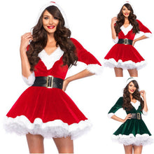 Load image into Gallery viewer, Miss Santa Claus Outfits Women Christmas Dresses Adult Costume Half Sleeve Modis Ladies Fancy Dress Xmas Winter Red Vestidos