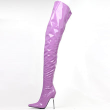 Load image into Gallery viewer, Crotch Boots Thigh High Sexy Fetish Long Boots 12cm Extreme High Heel Over-The-knee Shiny Matte Patent PU Leather Women Boots
