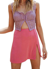 Load image into Gallery viewer, Girls Sexy Women Net Yarn Wave Point Bandage Vest Wave Point Crop Top Tank Sleeveless Summer Crop Top Cami Clubwear