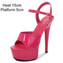 Load image into Gallery viewer, Shuzumiao Women Shoes Sexy Show Sandals 13 15 17cm Platform Sandals Girls Shoe High Heels Party Club Drop Sale Stripper Shoes