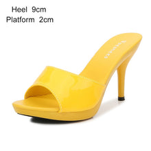Load image into Gallery viewer, Shoes Women Slipper Summer Fine Heel 13cm Slipper Female Waterproof Slides Sandal Platform Bottom Sexy Shoes Stripper Pumps New