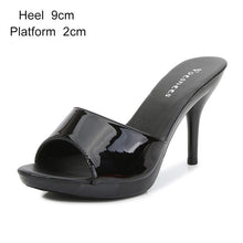 Load image into Gallery viewer, Shoes Women Slipper Summer Fine Heel 13cm Slipper Female Waterproof Slides Sandal Platform Bottom Sexy Shoes Stripper Pumps New