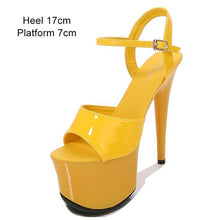 Load image into Gallery viewer, Sandals Shoes Woman Thin Heels Platform 2020 Beach Sexy Sandals Wedding Shoes Steel Tube Dancing Girl Stripper Shoes Open Toe