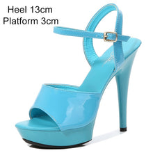 Load image into Gallery viewer, Sandals Shoes Woman Thin Heels Platform 2020 Beach Sexy Sandals Wedding Shoes Steel Tube Dancing Girl Stripper Shoes Open Toe