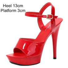 Load image into Gallery viewer, Sandals Shoes Woman Thin Heels Platform 2020 Beach Sexy Sandals Wedding Shoes Steel Tube Dancing Girl Stripper Shoes Open Toe