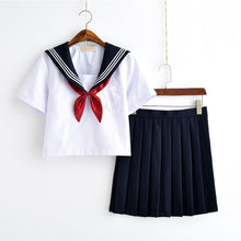 Load image into Gallery viewer, White Schoolgirl Uniform Japanese Class Navy Sailor School Uniforms Students Clothes For Girls Anime COS Sailor Navy Suit