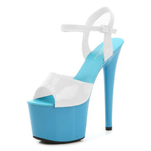 Load image into Gallery viewer, Stripper Heels Women Shoes 2020 Summer Platform High Heels Sandals Thin-heeled 17cm Mixed Colors Sexy Waterproof Wedding shoe