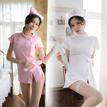 Load image into Gallery viewer, Porno Lingerie Hot Women Baby Doll Lenceria Sexi Erotic Lingerie Dress Cosplay Nurse Uniform Costumes Underwear Sex Clothes Role