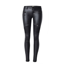 Load image into Gallery viewer, High Waist Stretch Pu Leather Pants Women Skin Tight Motorcycle Gothic Punk Rock Pencil Trousers Zipper Moto Biker Plus Size XS
