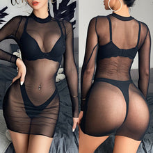 Load image into Gallery viewer, Sexy Women Mesh Sheer Bikini Cover Up Swimwear Bathing Suit Beach Dress Clubwear
