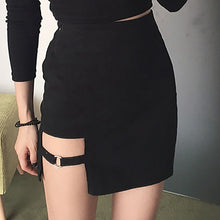Load image into Gallery viewer, Korean Style Black Hip Skirts Irregular Micro Mini Skirt Mini Skirt Summer Fashion Saia High Waist Faldas Mujer
