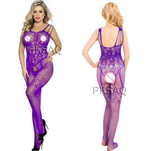 Load image into Gallery viewer, Sexy fetish bodystocking femme catsuit Exotic lingerie body suit lenceria mujer Underwear sleeveless baby doll Teddies Bodysuits
