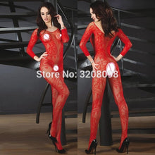 Load image into Gallery viewer, Sexy fetish bodystocking femme catsuit Exotic lingerie body suit lenceria mujer Underwear sleeveless baby doll Teddies Bodysuits
