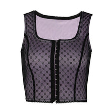 Load image into Gallery viewer, Girls Sexy Women Net Yarn Wave Point Bandage Vest Wave Point Crop Top Tank Sleeveless Summer Crop Top Cami Clubwear
