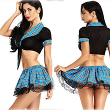 Load image into Gallery viewer, New Women Babydoll Sexy Schoolgirl Cosplay Role Play Costumes Plaid Night Halloween Sex Uniform Erotic Costume Sexy Lingerie
