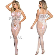 Load image into Gallery viewer, Sexy Open crotch fetish Bodystocking women erotic Lingerie porno babydoll Crotchless body suit underwear costumes latex catsuit
