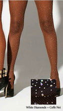Load image into Gallery viewer, Sexy Rhinestone Mesh Fishnet Pantyhose Women Bling Tights Slim Pantyhose In A Grid Stockings Plus Size Party Club Hosiery SW071
