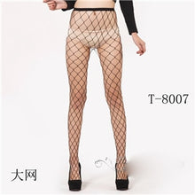 Load image into Gallery viewer, Sexy Rhinestone Mesh Fishnet Pantyhose Women Bling Tights Slim Pantyhose In A Grid Stockings Plus Size Party Club Hosiery SW071
