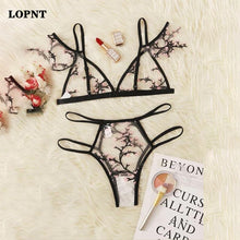 Load image into Gallery viewer, LOPNT Sexy  Bralette 3/4 Cup Bra Sets Underwear For Women Wire Free Thin Lingerie Set Breathable Comfortable intimates bras set
