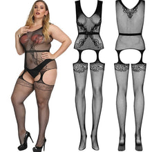 Load image into Gallery viewer, Plus size XXXL lingerie Sheer Sexy Bodystockings hot erotic Sexy Costumes Erotic Underwear Intimates Women Teddies sleepwear
