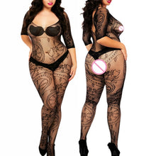 Load image into Gallery viewer, Plus size XXXL lingerie Sheer Sexy Bodystockings hot erotic Sexy Costumes Erotic Underwear Intimates Women Teddies sleepwear
