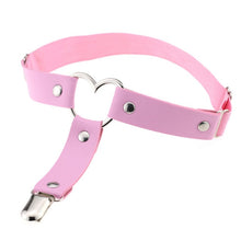 Load image into Gallery viewer, 1pcs Women Sexy Punk Goth Heart PU Leather Elastic Garter Leg Thigh Ring Clothing Accessory Leg Suspender Sexy Stockings Garters
