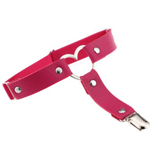 Load image into Gallery viewer, 1pcs Women Sexy Punk Goth Heart PU Leather Elastic Garter Leg Thigh Ring Clothing Accessory Leg Suspender Sexy Stockings Garters

