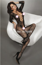 Load image into Gallery viewer, Sexy Bodystockings Women Fishnet Open Crotch  catsuit Mesh tights Lingerie Erotic Bodysuit Sleepwear Crotchless jumpsuit Teddies
