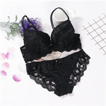 Load image into Gallery viewer, lingerie pink sujetador transparente panties and bra set underwear set women japanese fashion conjunto
