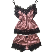 Load image into Gallery viewer, 2020 Fashion Sexy Lingerie Lace Sleepwear Womens Pajama Set Temptation Babydoll Nightwear Cute Cami Top and Shorts Pijama Mujer
