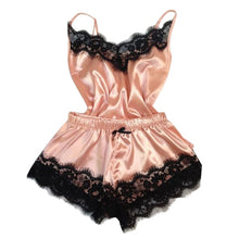 Load image into Gallery viewer, 2020 Fashion Sexy Lingerie Lace Sleepwear Womens Pajama Set Temptation Babydoll Nightwear Cute Cami Top and Shorts Pijama Mujer
