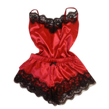Load image into Gallery viewer, 2020 Fashion Sexy Lingerie Lace Sleepwear Womens Pajama Set Temptation Babydoll Nightwear Cute Cami Top and Shorts Pijama Mujer
