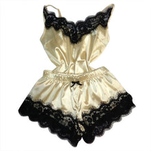 Load image into Gallery viewer, 2020 Fashion Sexy Lingerie Lace Sleepwear Womens Pajama Set Temptation Babydoll Nightwear Cute Cami Top and Shorts Pijama Mujer
