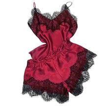 Load image into Gallery viewer, 2020 Fashion Sexy Lingerie Lace Sleepwear Womens Pajama Set Temptation Babydoll Nightwear Cute Cami Top and Shorts Pijama Mujer
