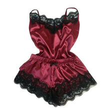 Load image into Gallery viewer, 2020 Fashion Sexy Lingerie Lace Sleepwear Womens Pajama Set Temptation Babydoll Nightwear Cute Cami Top and Shorts Pijama Mujer
