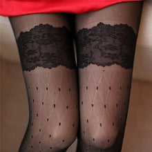 Load image into Gallery viewer, Sexy Long Stockings Womens Lace Top Silicon Strap Anti-skid Thigh High Over Knee Socks Nightclubs Hosiery Medias De Mujer
