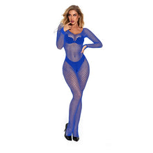 Load image into Gallery viewer, XXXL Black Sexy Bodystockings Women Fishnet Open Crotch catsuit Mesh tights Lingerie Erotic Bodysuit Sleepwear jumpsuit Teddies
