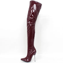 Load image into Gallery viewer, Crotch Boots Thigh High Sexy Fetish Long Boots 12cm Extreme High Heel Over-The-knee Shiny Matte Patent PU Leather Women Boots
