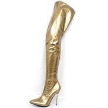 Load image into Gallery viewer, Crotch Boots Thigh High Sexy Fetish Long Boots 12cm Extreme High Heel Over-The-knee Shiny Matte Patent PU Leather Women Boots
