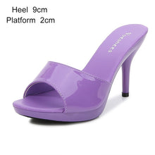 Load image into Gallery viewer, Shoes Women Slipper Summer Fine Heel 13cm Slipper Female Waterproof Slides Sandal Platform Bottom Sexy Shoes Stripper Pumps New
