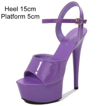 Load image into Gallery viewer, Sandals Shoes Woman Thin Heels Platform 2020 Beach Sexy Sandals Wedding Shoes Steel Tube Dancing Girl Stripper Shoes Open Toe
