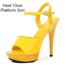 Load image into Gallery viewer, Sandals Shoes Woman Thin Heels Platform 2020 Beach Sexy Sandals Wedding Shoes Steel Tube Dancing Girl Stripper Shoes Open Toe
